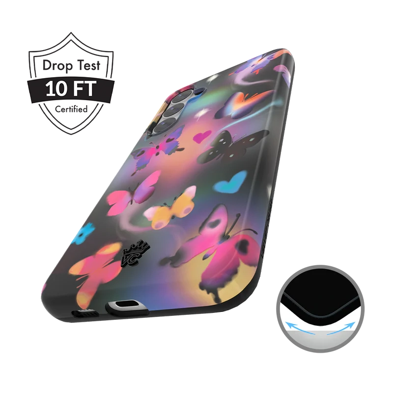 Aurora Butterfly Samsung Phone Case - Elegant Floral Design Protective Cover for Samsung Galaxy Series | Perfect for Daily Use, Travel & Gifting