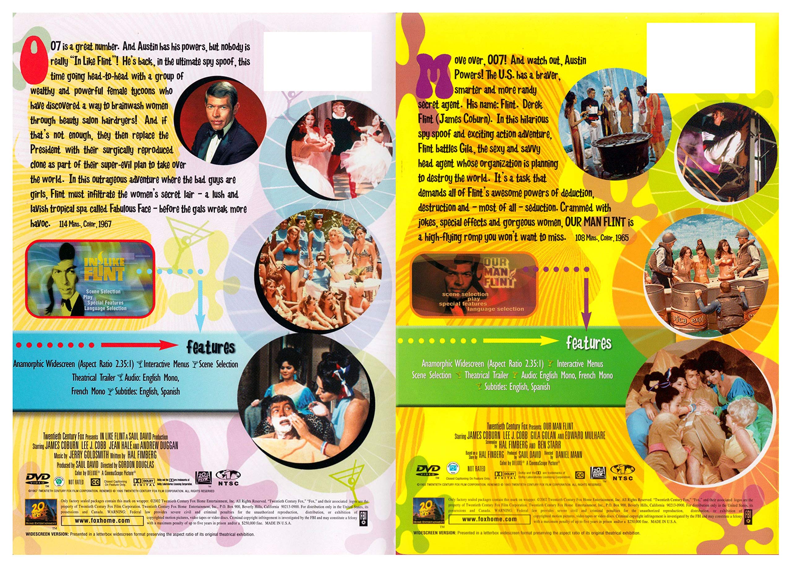 In Like Flint / Our Man Flint (Double Feature) - Classic Spy Action Movies for Movie Nights & 60s Cinema Lovers