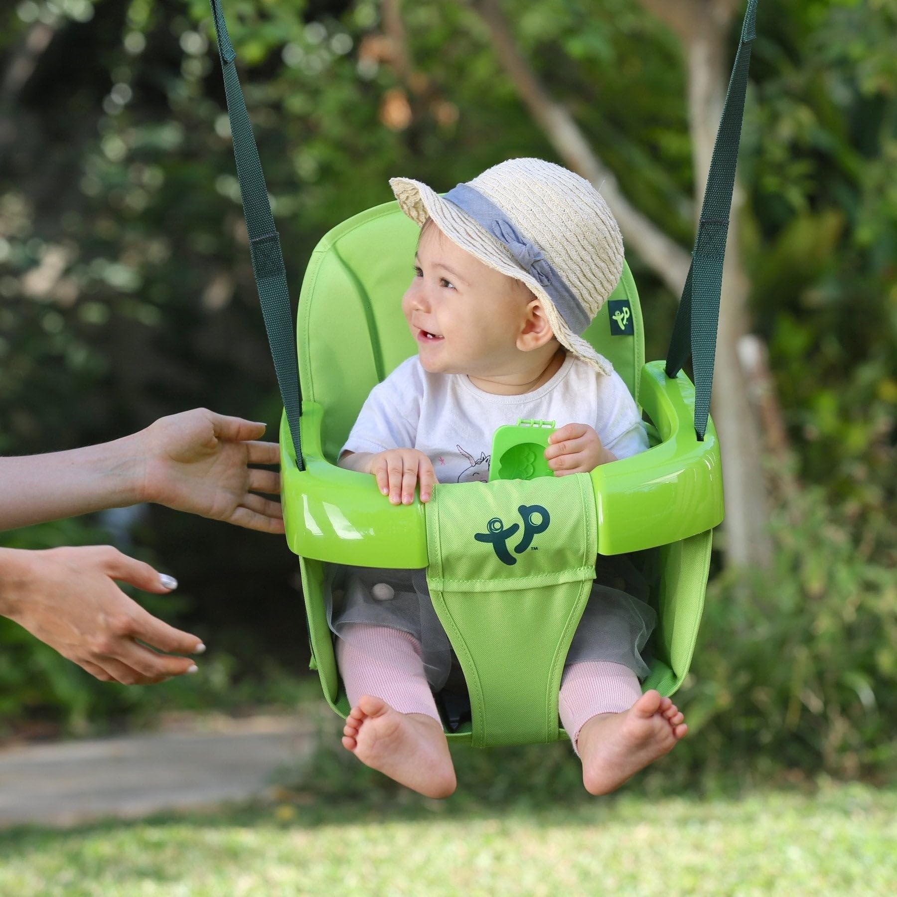 2-in-1 FSC Certified Wooden Swing Set for Kids - Baby Swing Chair & Play Gym with 200cm Anchoring Kit | Outdoor Backyard Playground Equipment for Toddlers & Infants