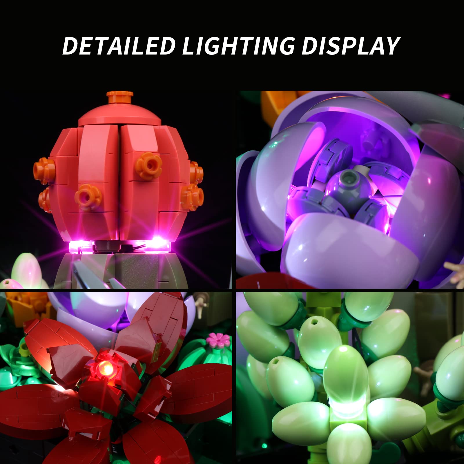 LED Light Kit for Lego Succulents 10309 - DIY Lighting Set for Lego Botanical Collection (Lights Only) - Perfect for Home Decor, Gift Ideas & Lego Display Enhancement