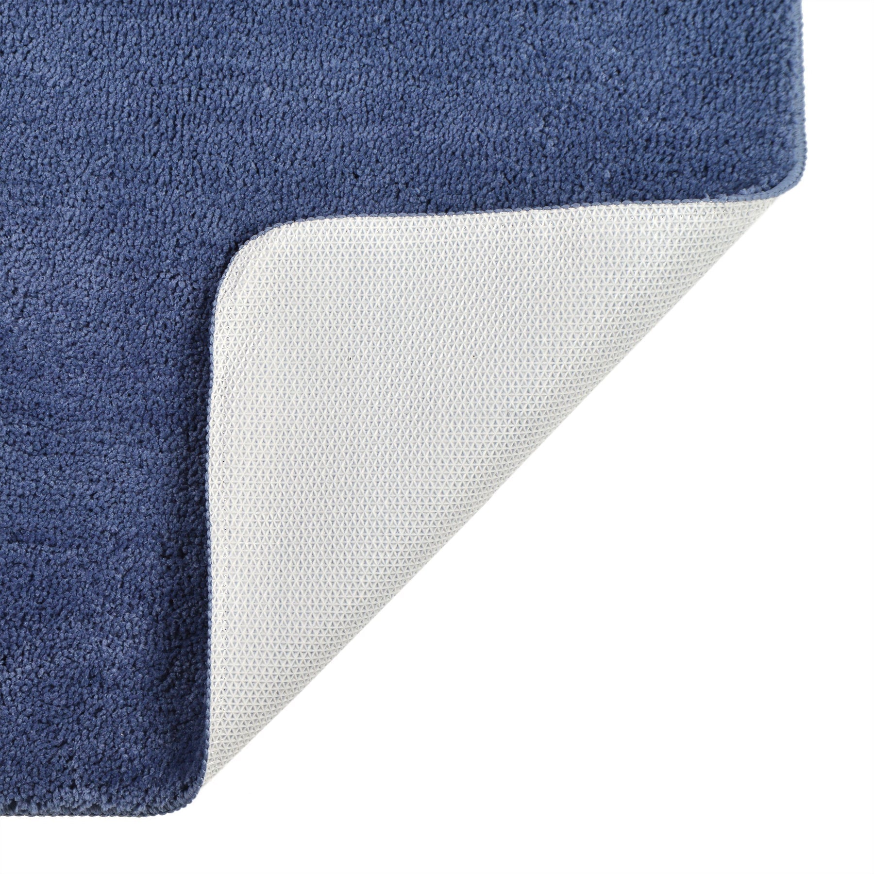 Premium Antron Luxury Non-Slip Bath Mat - Soft Absorbent Mid Blue Bathroom Rug for Safety & Comfort - Perfect for Bathroom, Shower, and Spa Use
