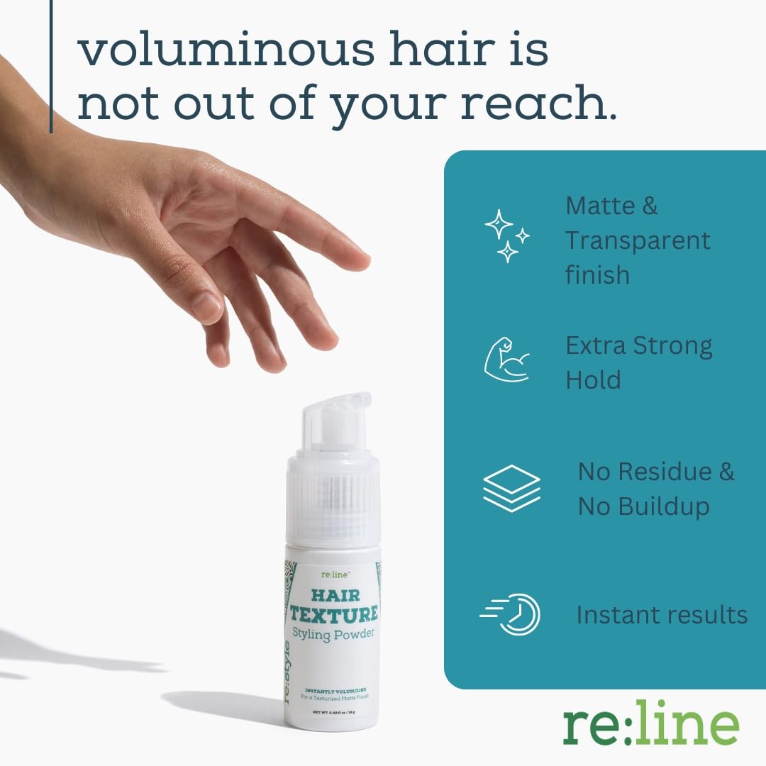 Natural Matte Hair Texture Styling Powder - Volumizing & Texturizing Spray for Men & Women - Root Lifting Powder for Straight, Curly or Wavy Hair - Mattifying & Thickening for Everyday Styling & Special Occasions