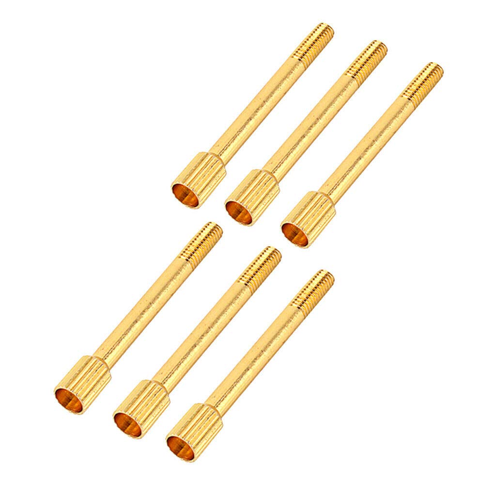 6-Piece Brass Electric Guitar Tremolo Bridge Saddle Clamp & String Screws Set - Premium Guitar Parts for Enhanced Stability & Tuning - Perfect for DIY Guitar Repair & Upgrades