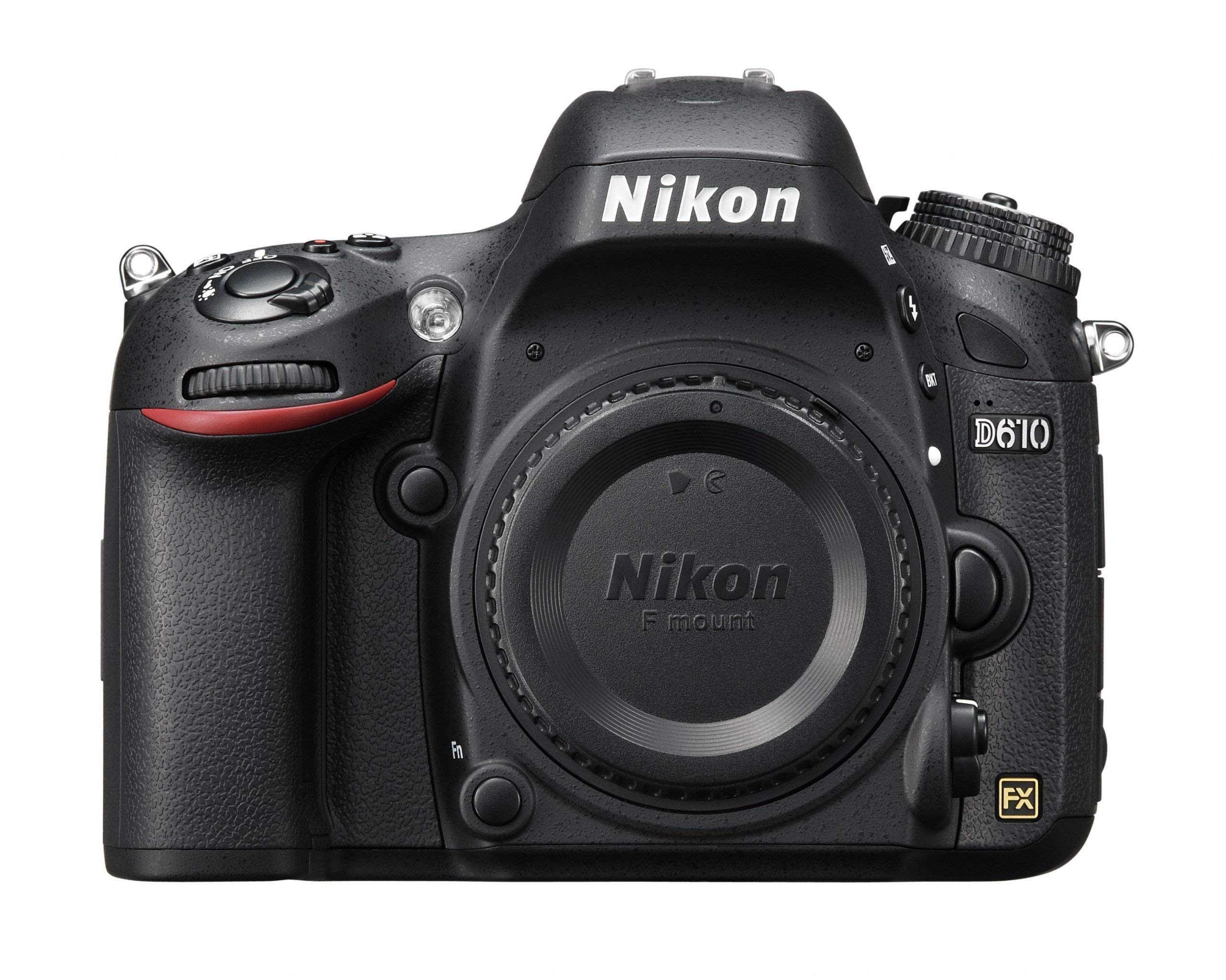 Nikon D610 24.3 MP Full Frame DSLR Camera (Body Only) - Certified Refurbished | Professional Photography, Portrait & Landscape Shooting, Low Light Performance