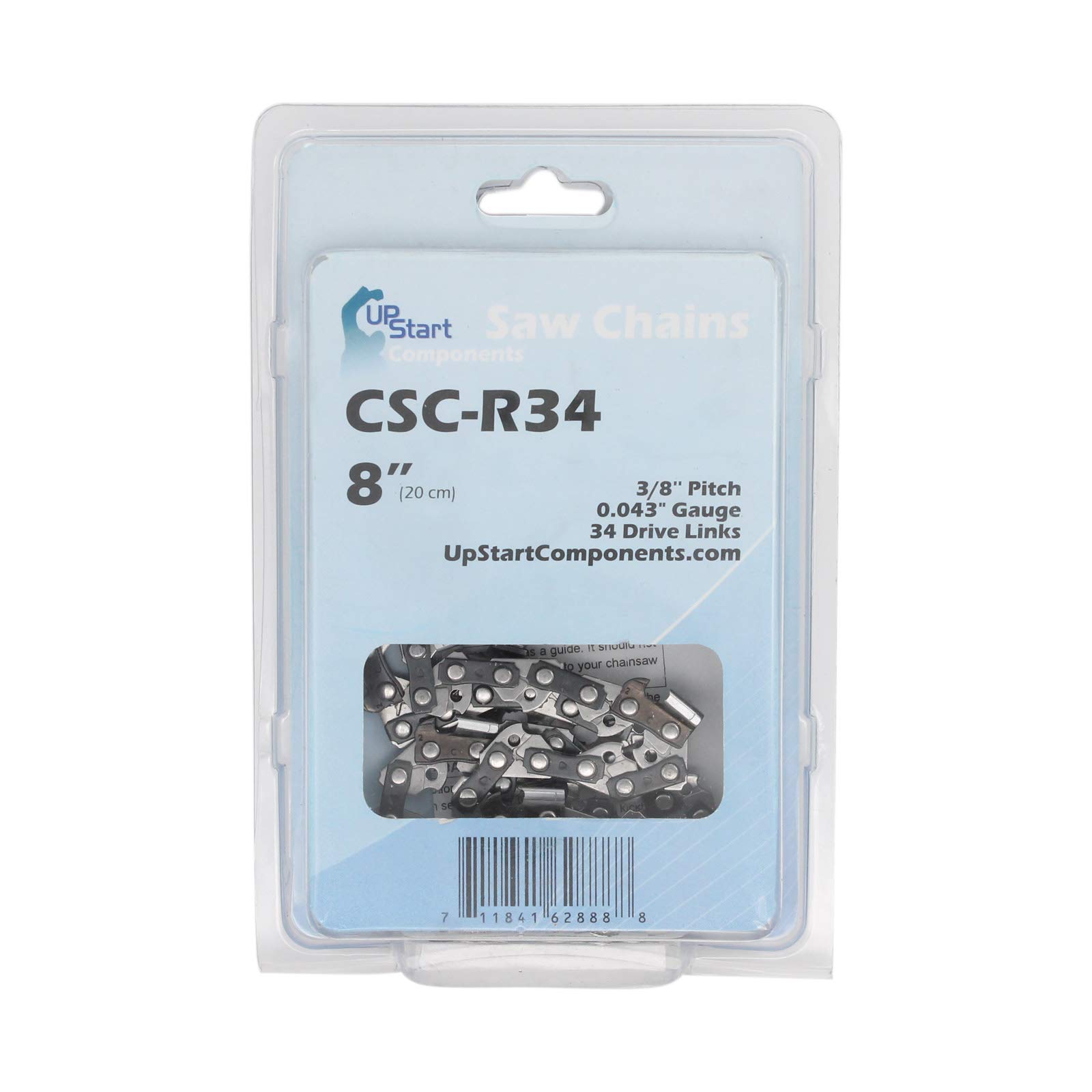 4 Pack 8-Inch Micro Lite R34 90PX Low Profile Chainsaw Chain Replacement for Remington Pole Saw #104316-04 - 3/8