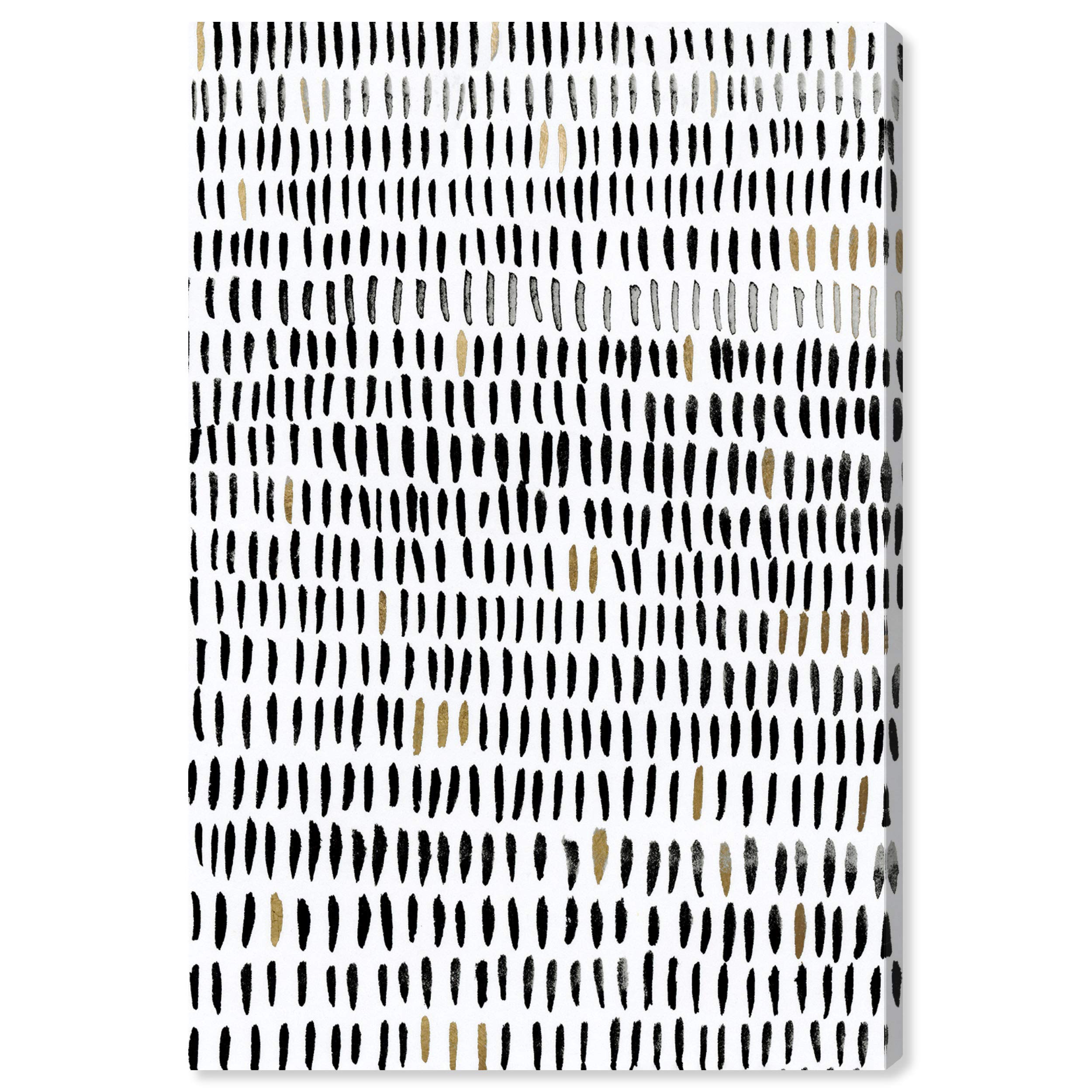 Abstract Ocean Drops Wall Art Canvas Print - 36x54 Inch Black & White Modern Painting for Living Room, Bedroom & Office Decor