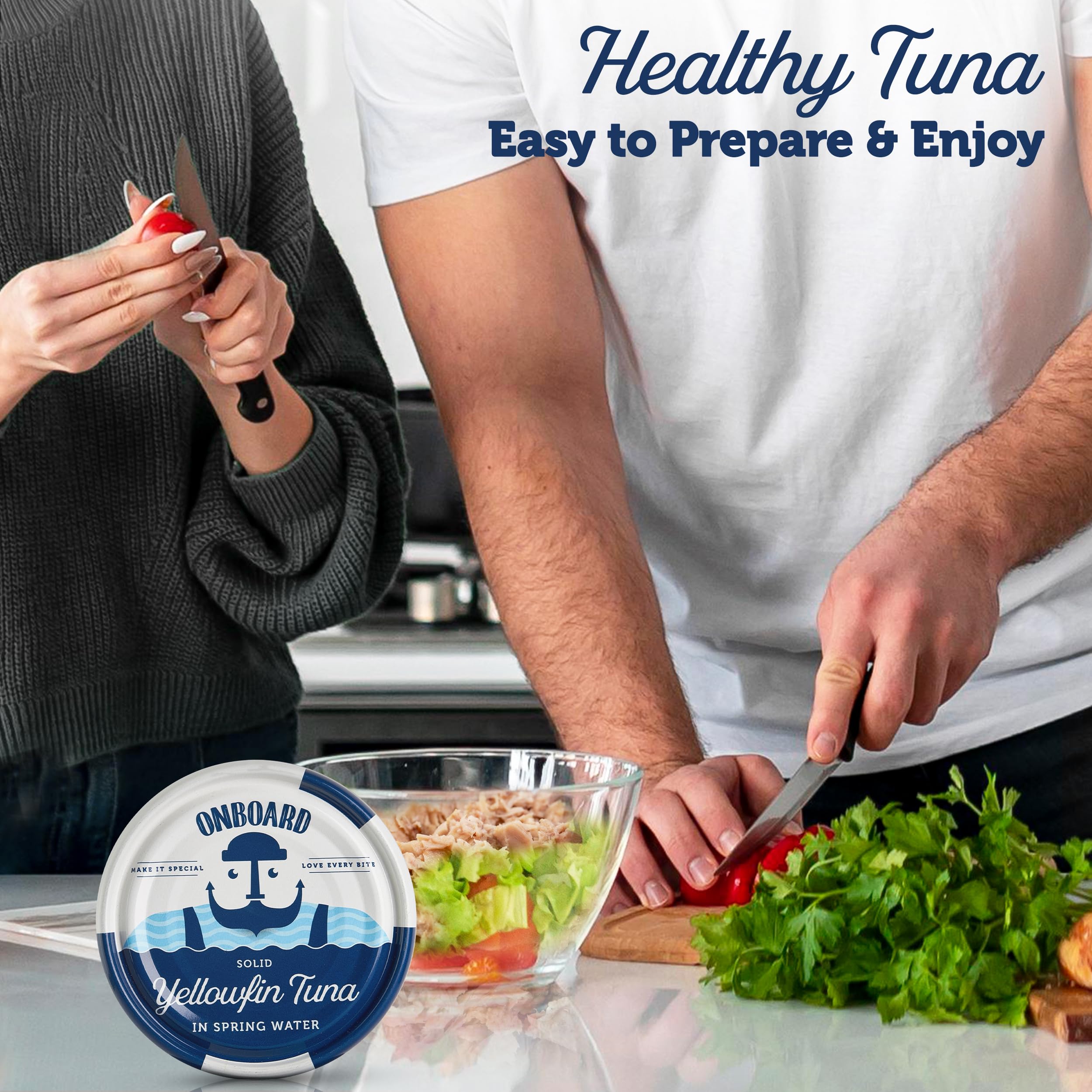 Premium Wild-Caught Yellowfin Tuna in Spring Water - 12 Pack (5 Oz Cans) | Sustainably Sourced, Non-GMO, Gluten Free | High Protein (24g) Canned Tuna for Salads, Sandwiches, Pasta & Healthy Recipes | Perfect for Keto, Paleo & Meal Prep