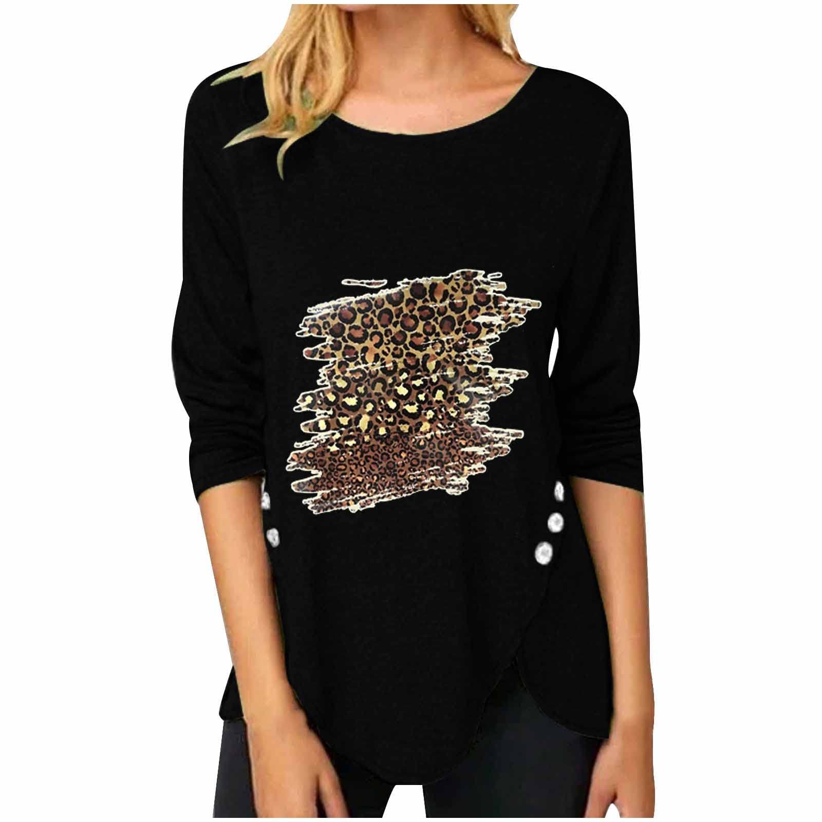 DOLKFU Women's Long Sleeve Raglan T-Shirts - Trendy Loose Fit Crew Neck Tunic Tops for Casual Wear | Fall Fashion Blouses 2022 | Perfect for Work, Weekend Outings & Layering