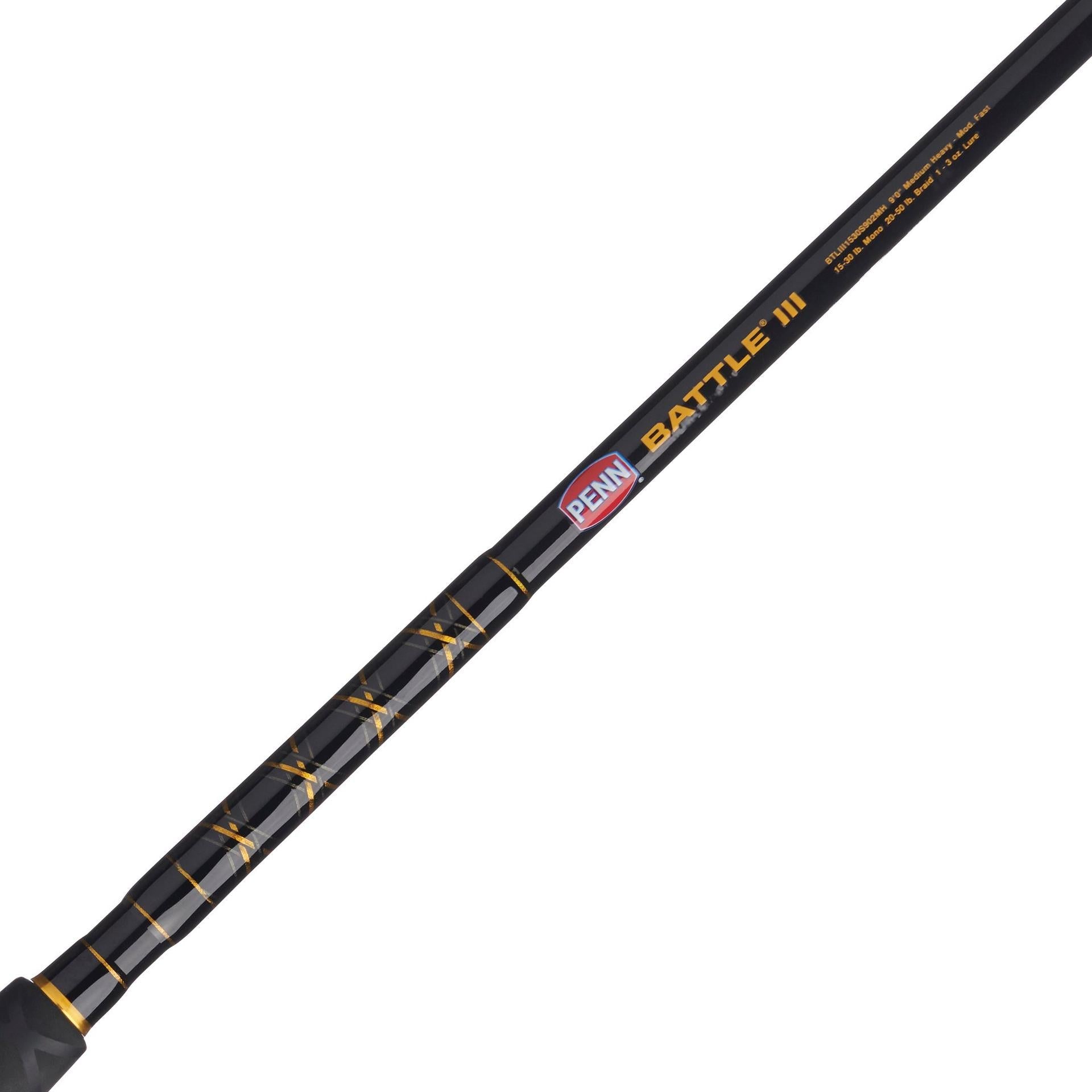 Battle® III Spinning Rod and Reel Combo - Premium Fishing Gear for Freshwater & Saltwater Anglers - Perfect for Bass, Trout, and Inshore Fishing Adventures