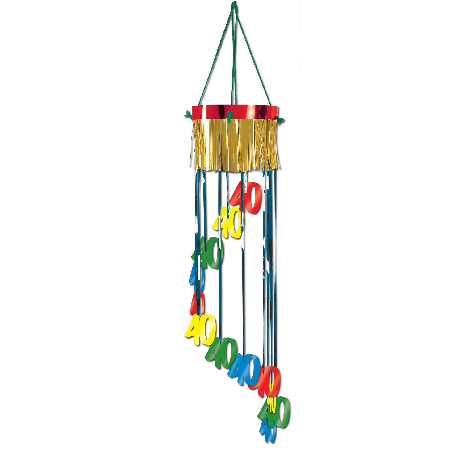 12 Pack Beistle 40th Birthday Party Decorations - Shimmering Spiral Hanging Decor for Anniversary Celebrations, Home Parties & Special Events