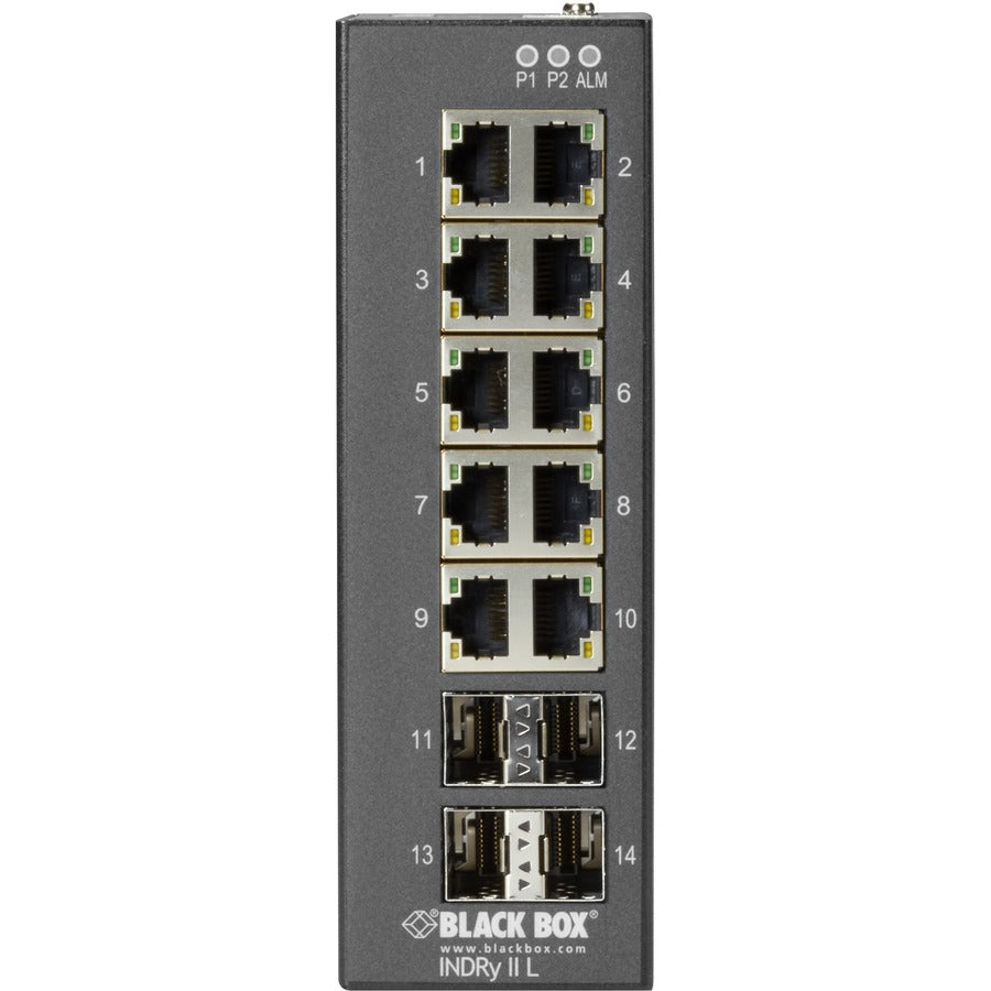 14 Port Industrial Gigabit Ethernet Switch - Managed, Extreme Temperature Resistant for Harsh Environments - Ideal for Factory Automation, Outdoor Networking & Industrial IoT Applications