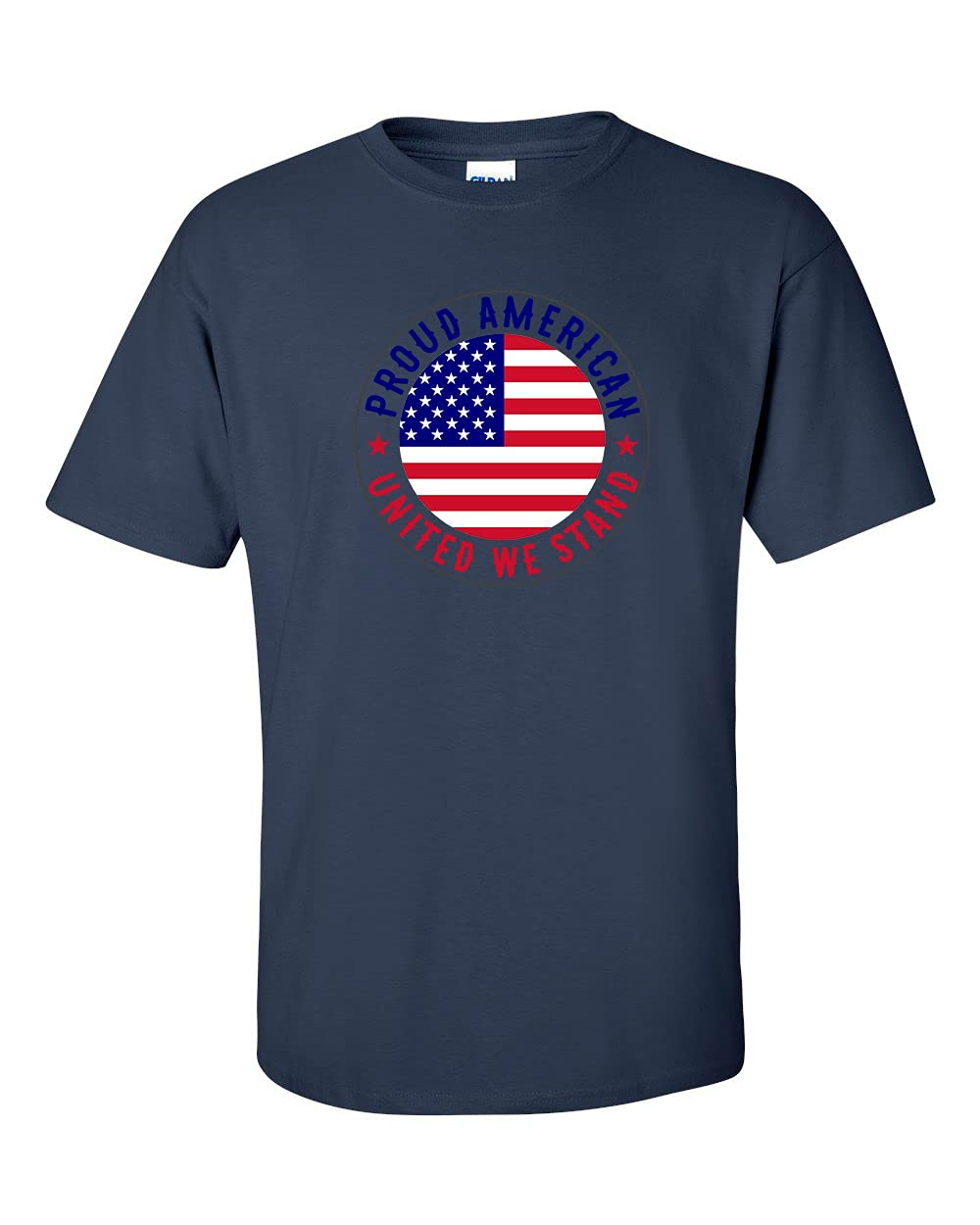 Proud American Patriotic USA Flag Unisex Short Sleeve T-Shirt - United We Stand Design for 4th of July, Veterans Day & Political Rallies
