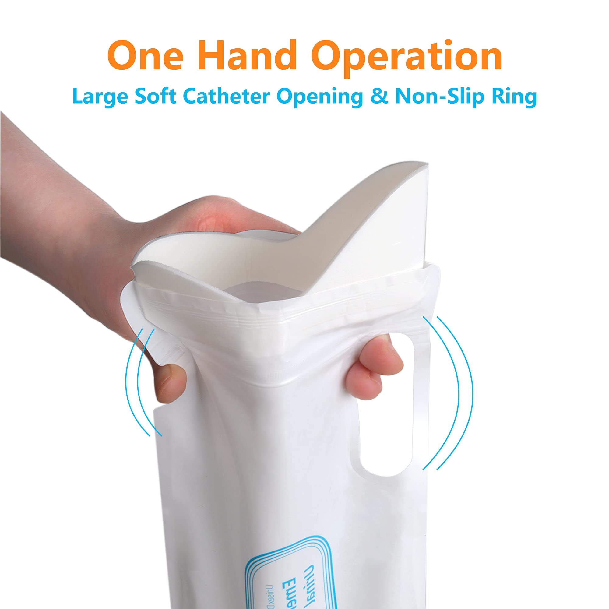 O-WareBaby 24.6 fl oz Disposable Urinal Bags | Portable Pee Bags for Men, Women & Kids | Travel, Camping & Emergency Use | Leak-Proof Vomit Bags for Cars & Outdoor Activities