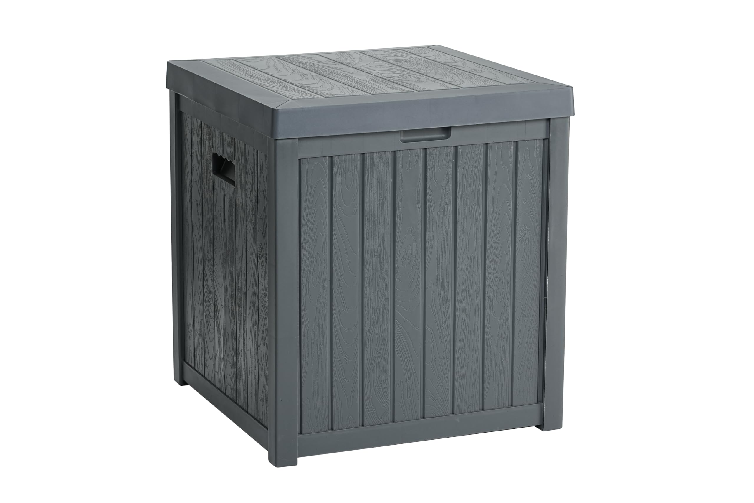 **51 Gallon Waterproof Deck Box with Lid - UV Resistant Plastic Resin Outdoor Storage Bin for Front Porch, Patio & Pool - Perfect for Organizing Cushions, Toys & Garden Supplies**