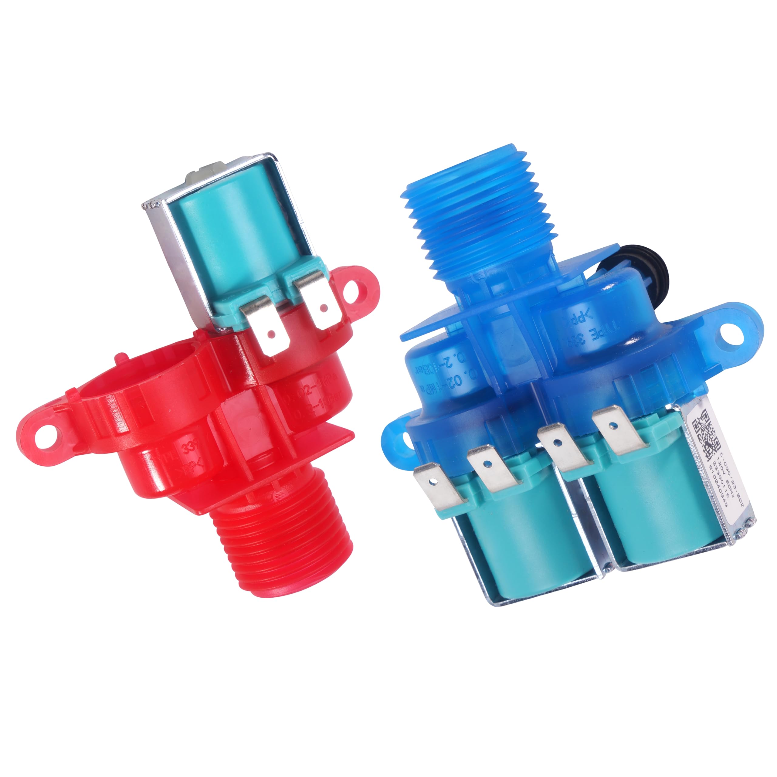 MVWX655DW1 W10240948 Hot & Cold Water Inlet Valve Set for Maytag/Whirlpool Washers - Replaces AP6327638, AP6285450, W10240949, W11168740 - Perfect for DIY Washer Repairs & Maintenance