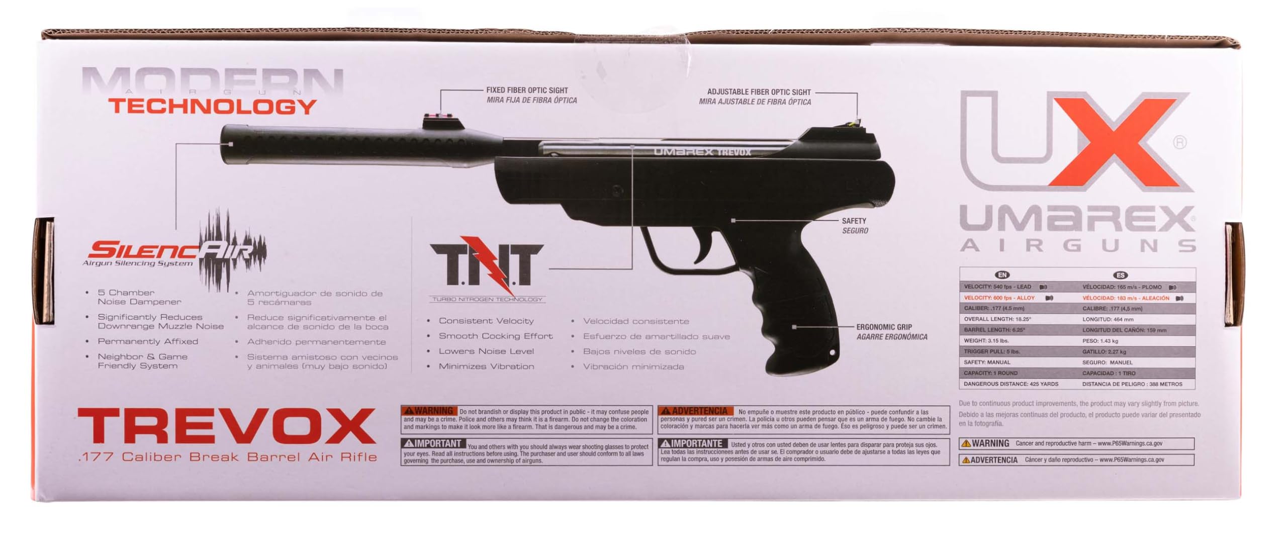 Umarex Trevox Break Barrel .177 Caliber Pellet Gun Air Pistol - High Power Precision Airgun for Target Shooting, Plinking & Small Game Hunting