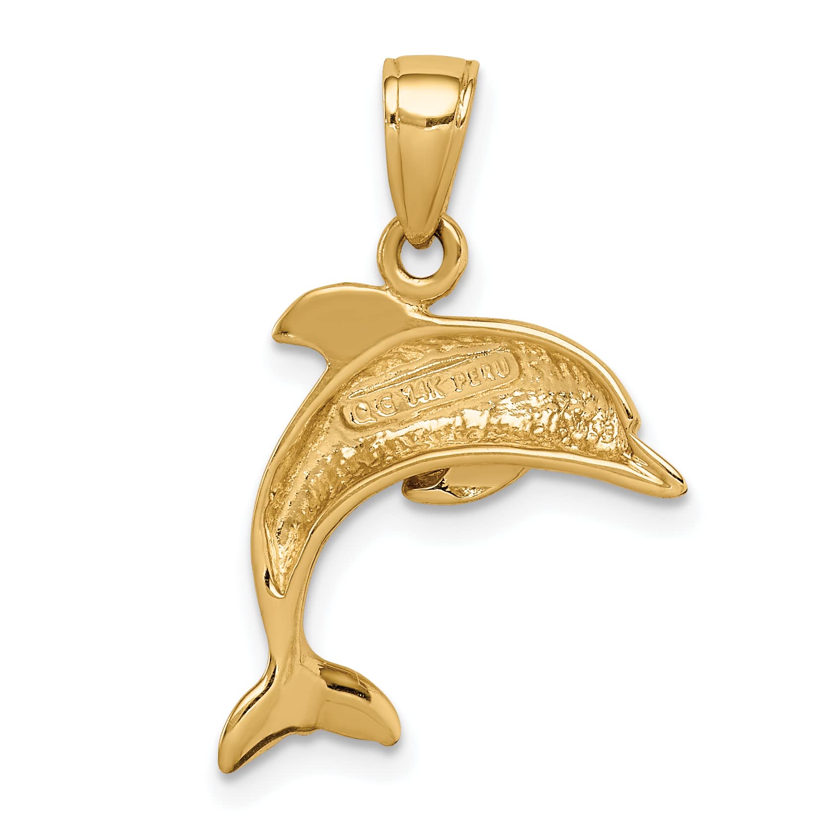 10K Solid Yellow Gold Sea Dolphin Necklace - Ocean Fish Pendant Jewelry for Women - Perfect Summer Beach Nautical Charm Gift for Her | Birthday, Anniversary, Valentine's Day