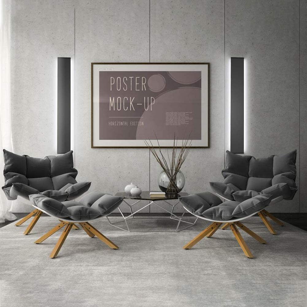 Aipsun Modern Black LED Vanity Light - Up and Down Lighting for Bathroom Mirror, Dressing Room & Makeup Area - Energy Efficient Bathroom Lighting Fixture