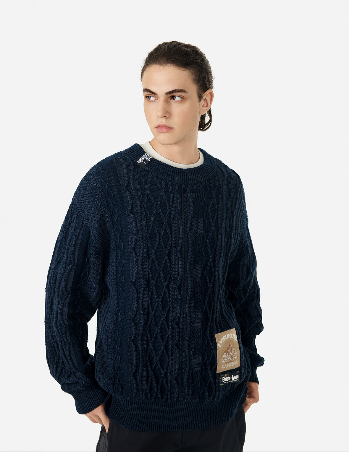 Custom Logo Label Relax Fit Knit Sweater for Women & Men - Cozy Casual Pullover for Office, Travel & Everyday Wear