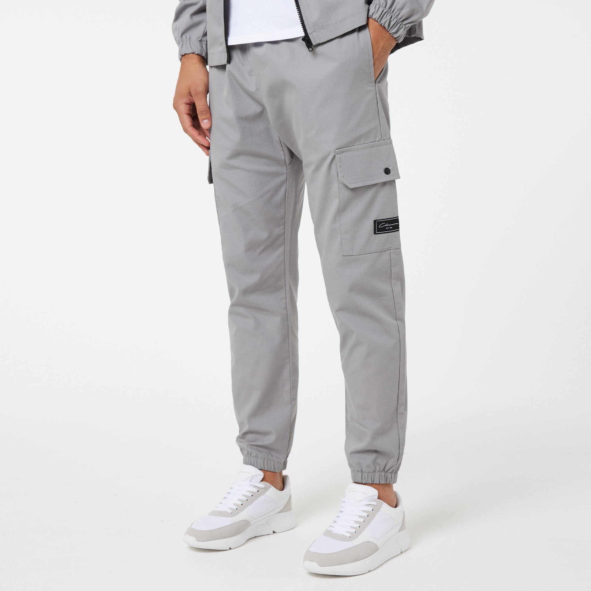 Utility Cargo Pants for Men - Durable Tactical Work Pants with Multiple Pockets | Ice Grey | Perfect for Outdoor Activities, Hiking, and Workwear