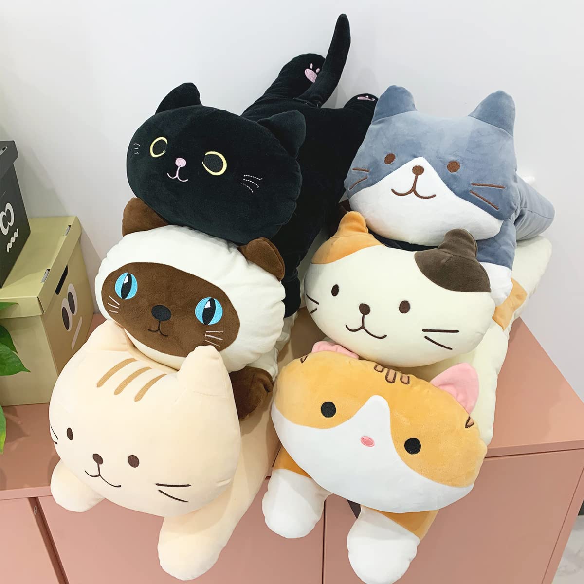 ARELUX 22in Soft Cat Pillow - British Shorthair Plush for Gifts & Home Decor