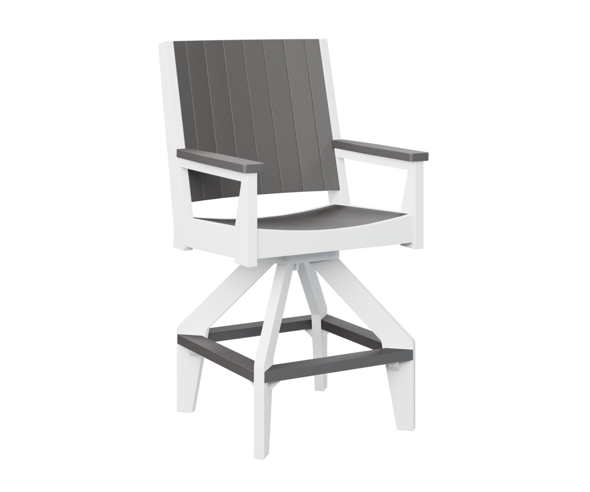 Berlin Gardens Mayhew Chat Swivel Bar Chair - Adjustable Height Counter Stool for Kitchen Island, Breakfast Nook & Home Bar - Comfortable Modern Swivel Seat with Back Support