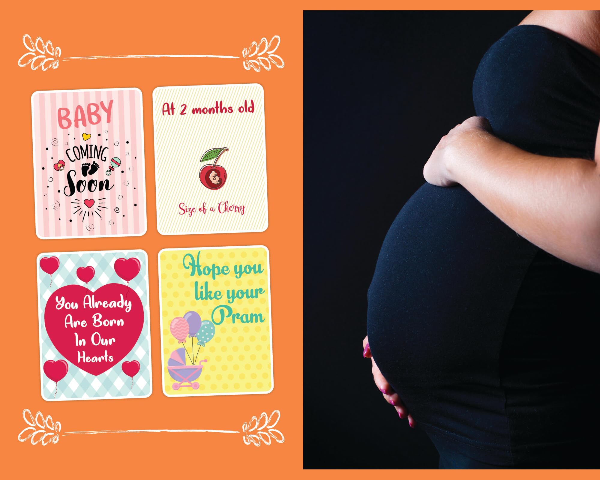28 Pregnancy Milestone Cards for Moms & Babies - Celebrate Every Special Moment | Perfect for Baby Showers, Gender Reveals & Monthly Photo Props
