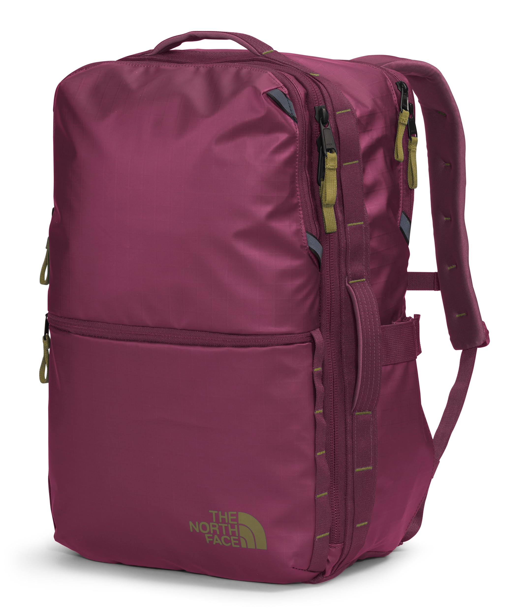 The North Face Base Camp Voyager Travel Backpack - Durable & Water-Resistant Hiking Pack for Men & Women, Boysenberry/Sulphur Moss, One Size - Perfect for Camping, Backpacking & Outdoor Adventures