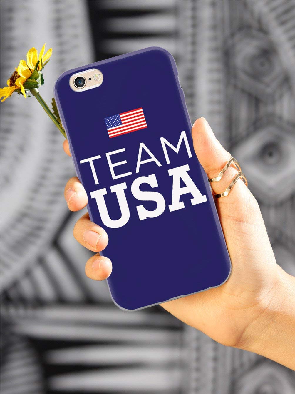 Inspired Cases - Shockproof & Anti-Scratch iPhone 12 Case with 3D Textured Design | Team USA Blue Protective Cover | Perfect for Outdoor Activities, Travel & Daily Use