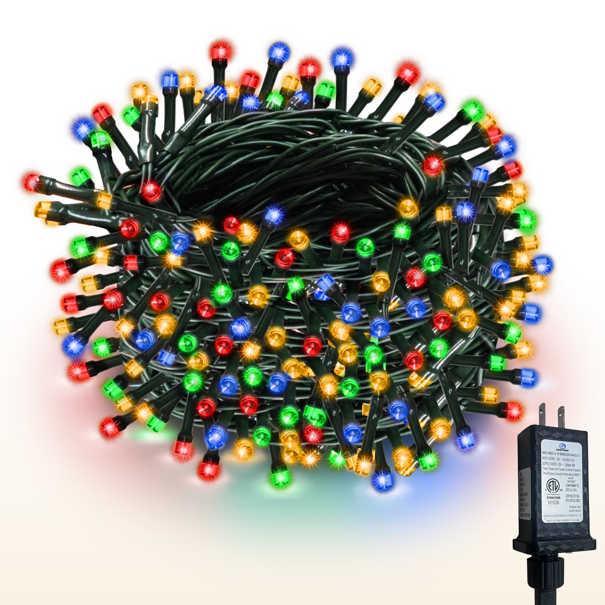 WISD 338ft 1000 LED Waterproof Christmas Tree String Lights with 12 Modes - Twinkle Fairy Lights for Indoor/Outdoor Xmas Decor, Wedding, Party, Garden, Balcony & Porch | Perfect for Holiday, Backyard & Festive Lighting