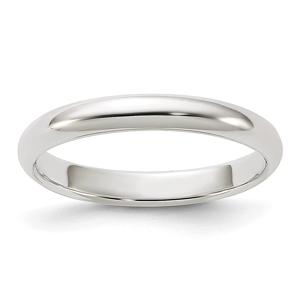 925 Sterling Silver 3mm Half Round Size 10 Wedding Band Ring - Classic Domed Women's Fine Jewelry - Perfect for Anniversaries, Engagements & Special Occasions