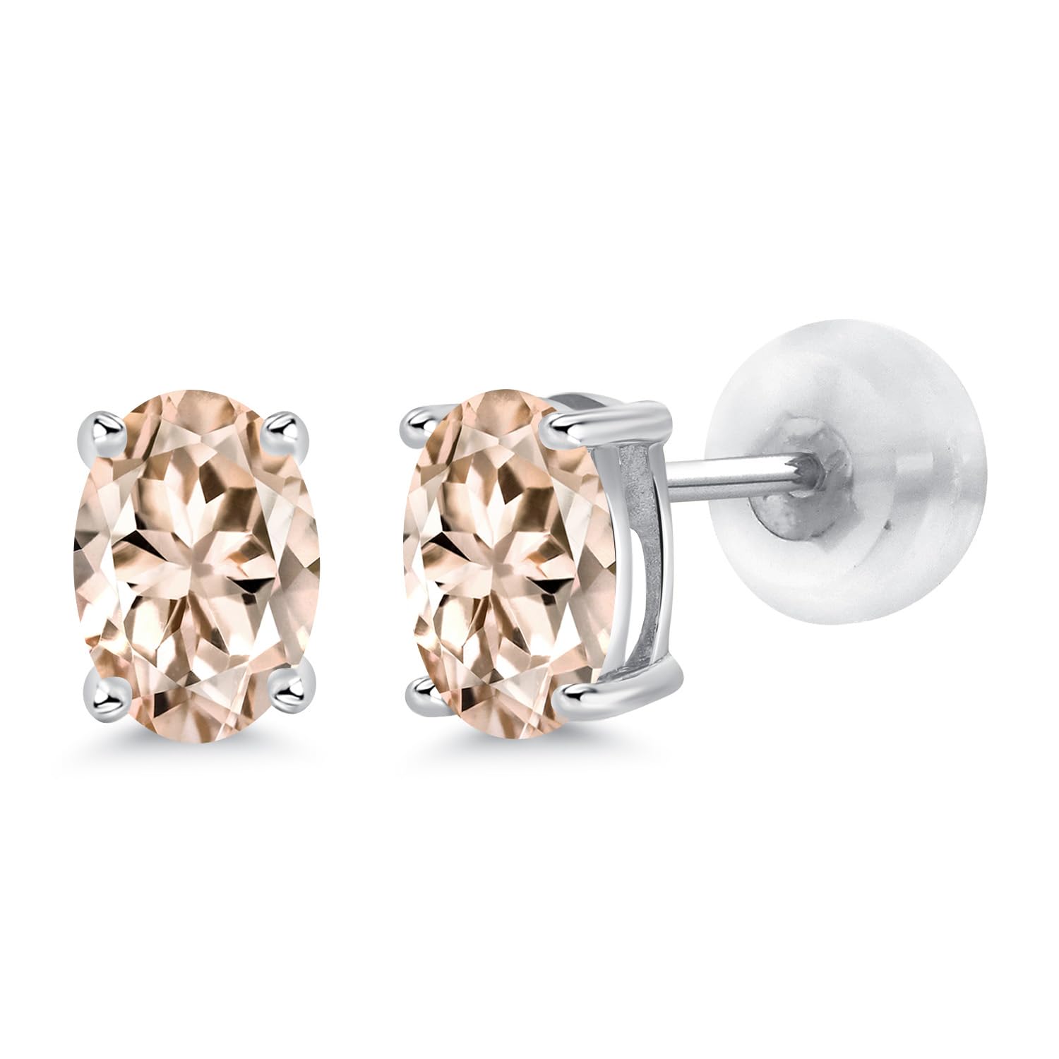14K Gold Oval Gemstone Stud Earrings for Women & Men | 6x4mm Birthstone Jewelry | Perfect Gift for Mom, Wife, Her | Elegant Fine Jewelry for Everyday Wear & Special Occasions