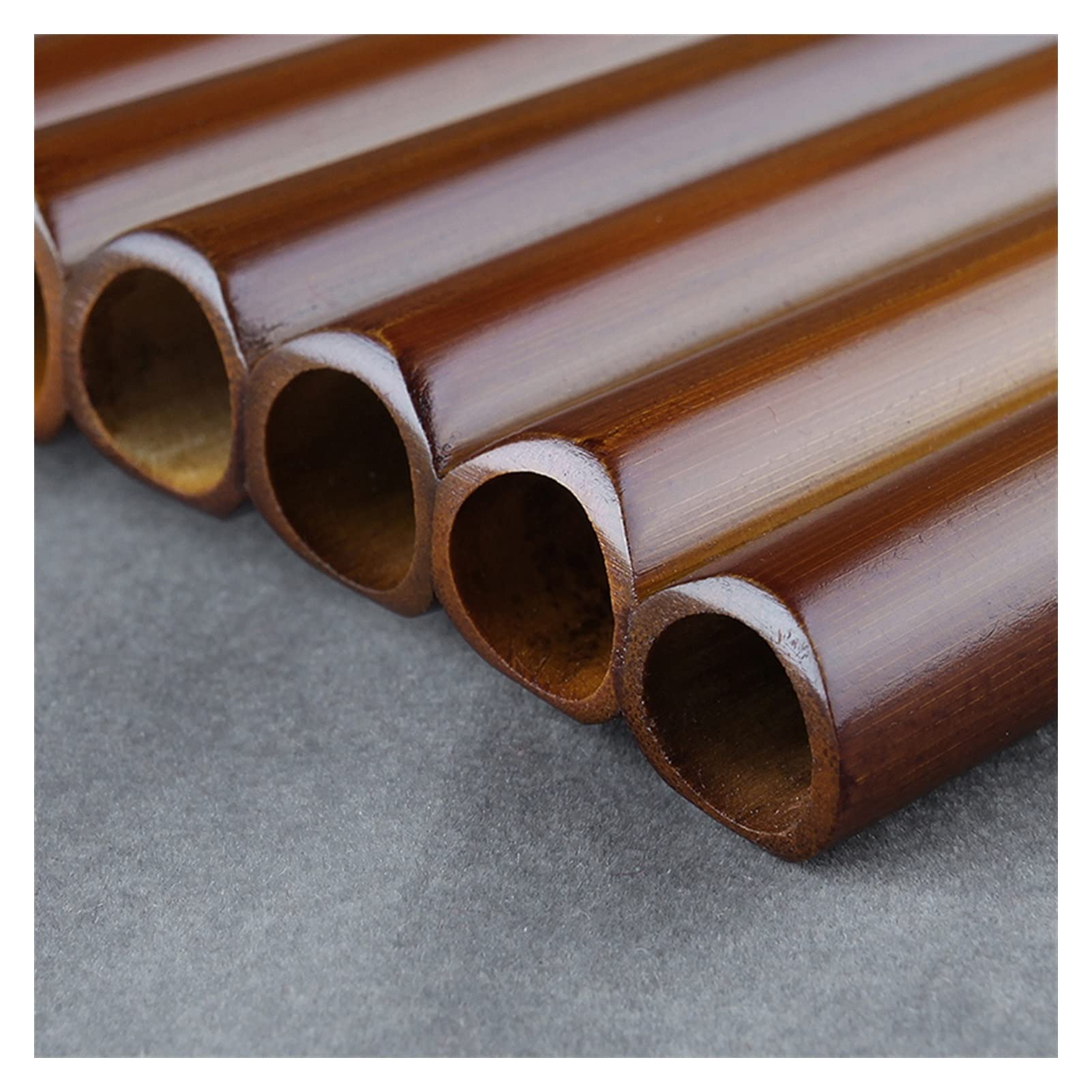 ZUOMU Handmade Professional Pan Flute - 8 Pipes Brown Wooden Pan Flute for Adults, Musicians & Beginners | Perfect for Live Performances, Music Practice & Gifts