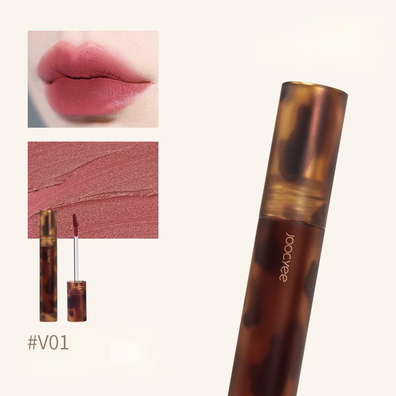 JOOCYEE Tortoise Shell Liquid Lipstick - Long Lasting Matte Lipstick, Vegan & Cruelty-Free, Hydrating Lip Gloss - Perfect for Everyday Wear, Date Night & Special Occasions