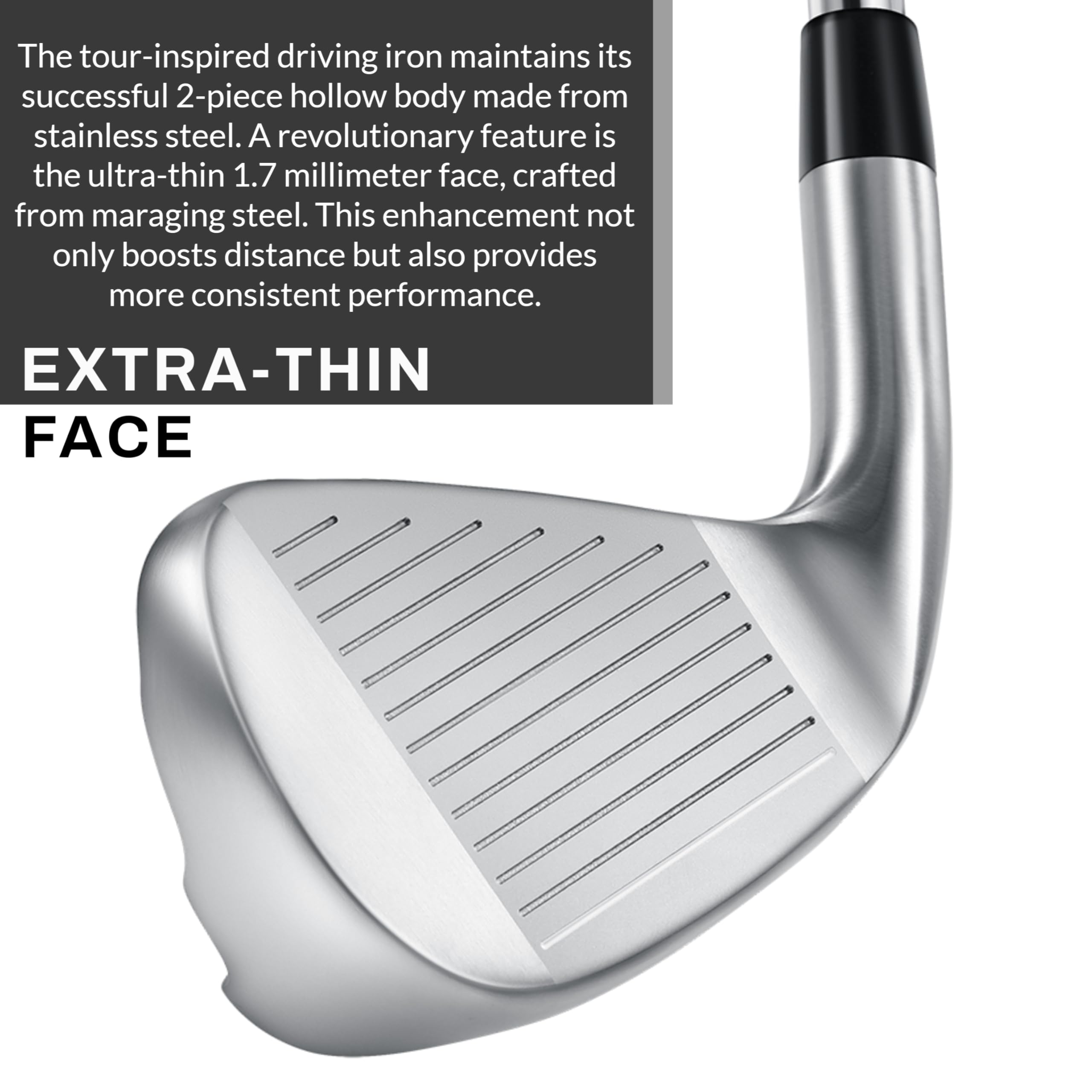 PGF Mustang Horsepower Pro Forged Utility Driving Iron - High Performance Golf Club for Precision Shots | Perfect for Fairway Play & Long Approach Shots