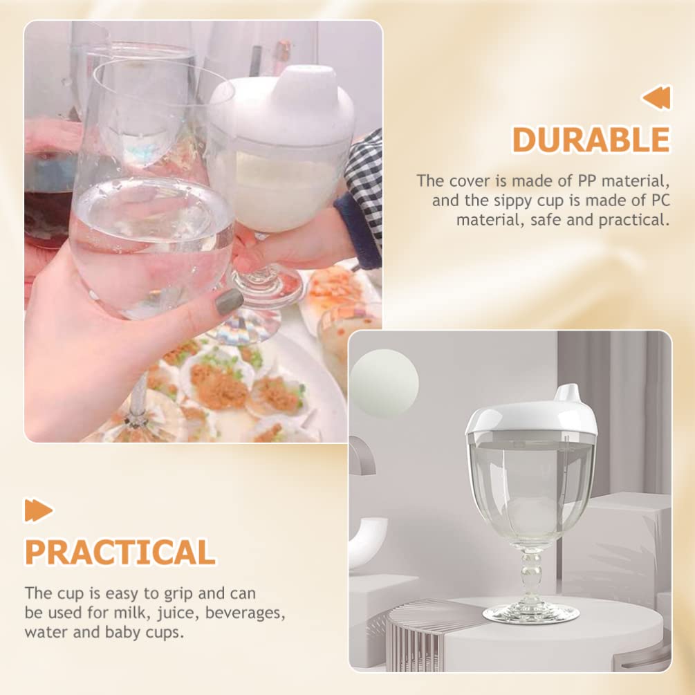 Kisangel 150ml Baby Wine Sippy Cup - BPA-Free Plastic Goblet with Lid for Kids, Toddler Birthday Party, Celebration & Special Occasions - Perfect for Juice, Milk & Beverages at Family Gatherings & Festive Events