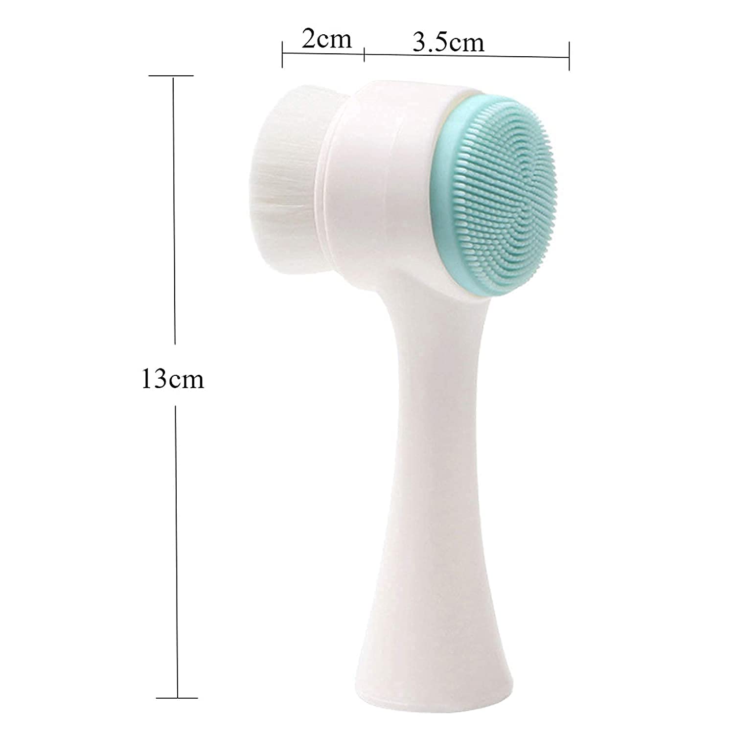 2 in 1 Silicone Face Cleansing Brush - Deep Pore Exfoliator & Makeup Remover, Gentle Massaging Facial Brush for Daily Skincare Routine, Travel-Friendly Beauty Tool for Clear & Glowing Skin