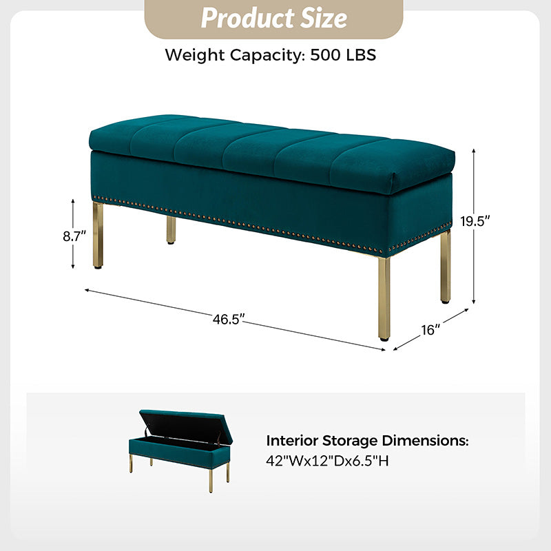 Egmund Upholstered Flip Top Storage Bench - Stylish Ottoman with Hidden Storage for Bedroom, Living Room & Entryway - Perfect for Home Organization & Extra Seating