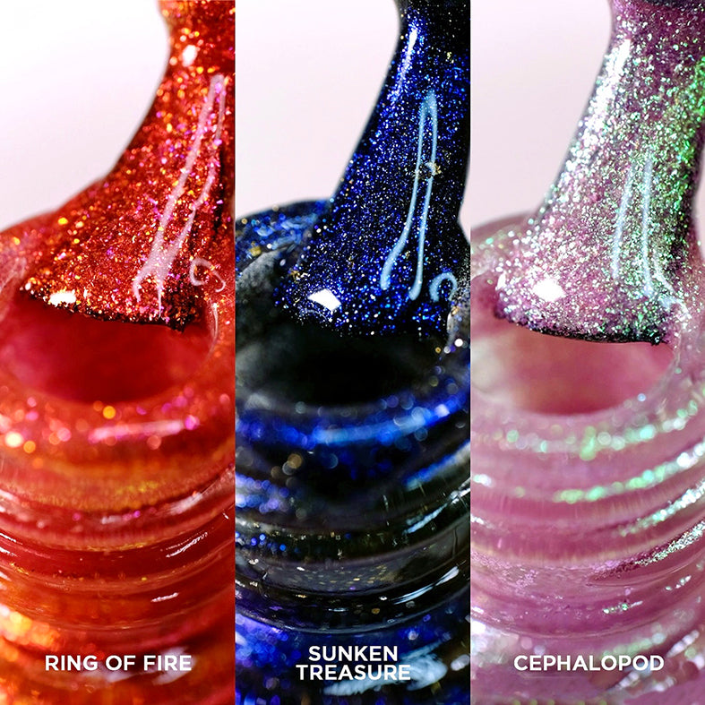 Deep Sea Treasures Mini Nail Polish Trio Set - Long Lasting Vegan Nail Lacquer Kit for Manicure & Pedicure | Perfect for Beach Vacations, Spa Days & Gift Giving