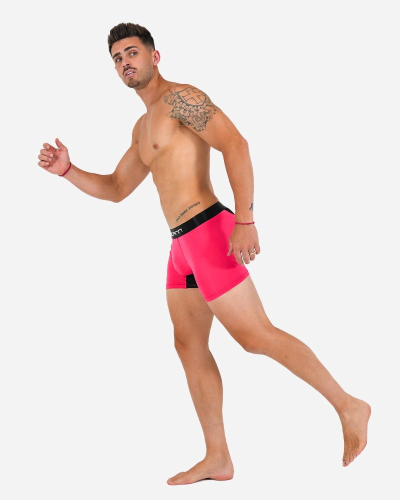 Tucann Men's Boxer Briefs - Soft Breathable Underwear for Comfort & Support - Perfect for Daily Wear, Workout & Travel - Red