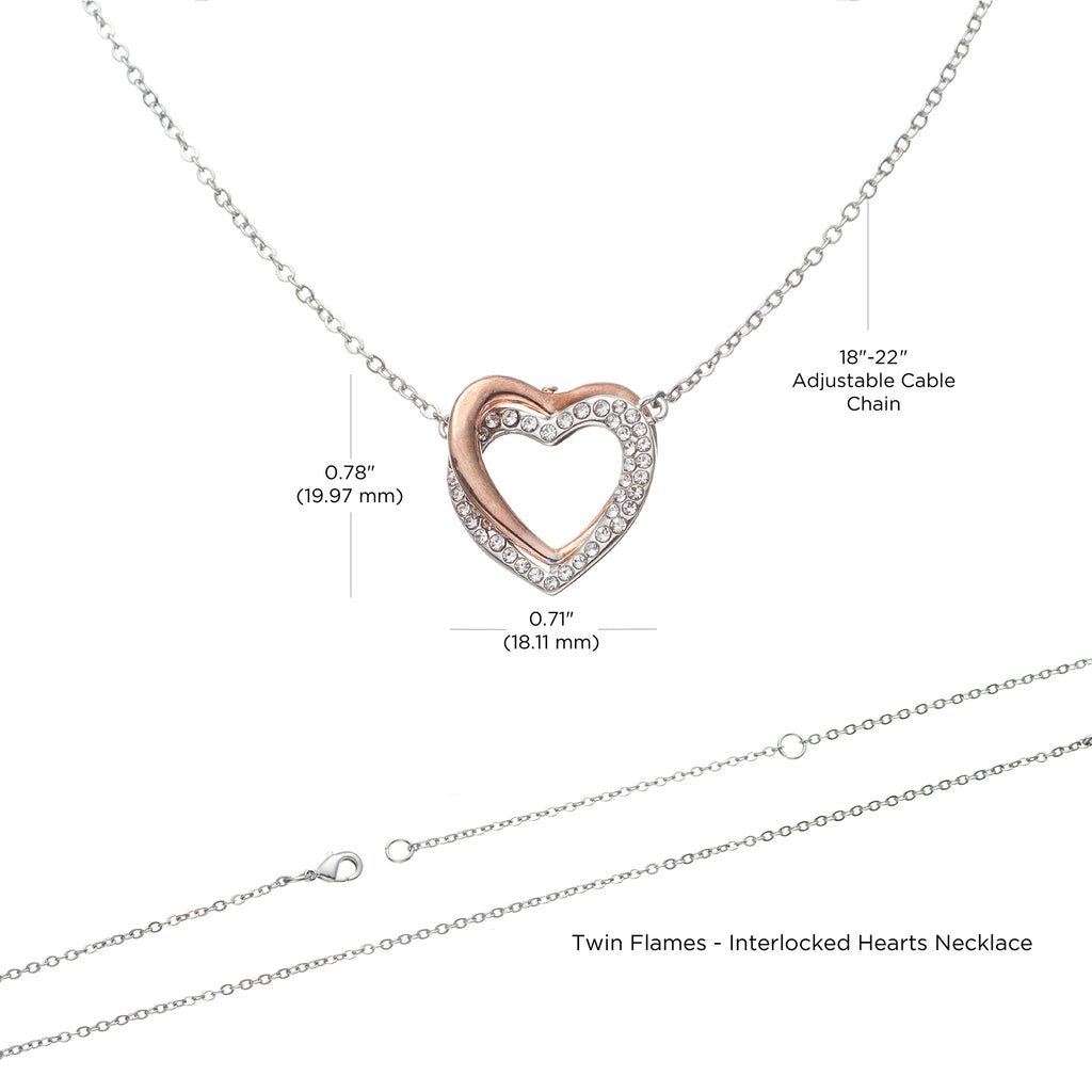 Twin Flames Interlocking Hearts Necklace - Romantic Couple Jewelry Gift for Wife from Husband | Perfect for Birthday, Anniversary & Valentine's Day | Elegant Love Token for Date Nights & Special Occasions