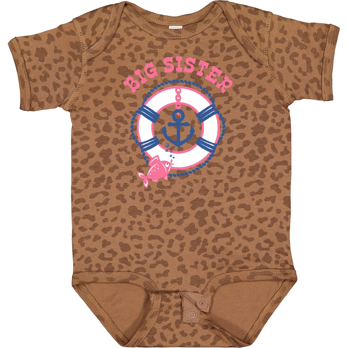 Inktastic Nautical Big Sister Baby Bodysuit - Cute Matching Outfit for Siblings, Newborn & Infant - Perfect for Family Photos, Baby Showers & Sibling Bonding