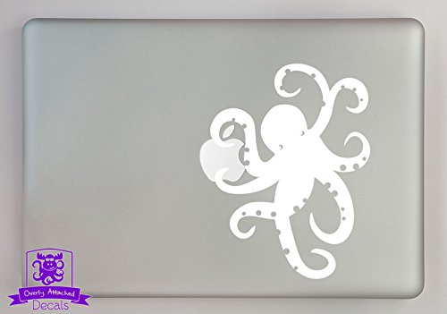 White Octopus Vinyl Decal for 15
