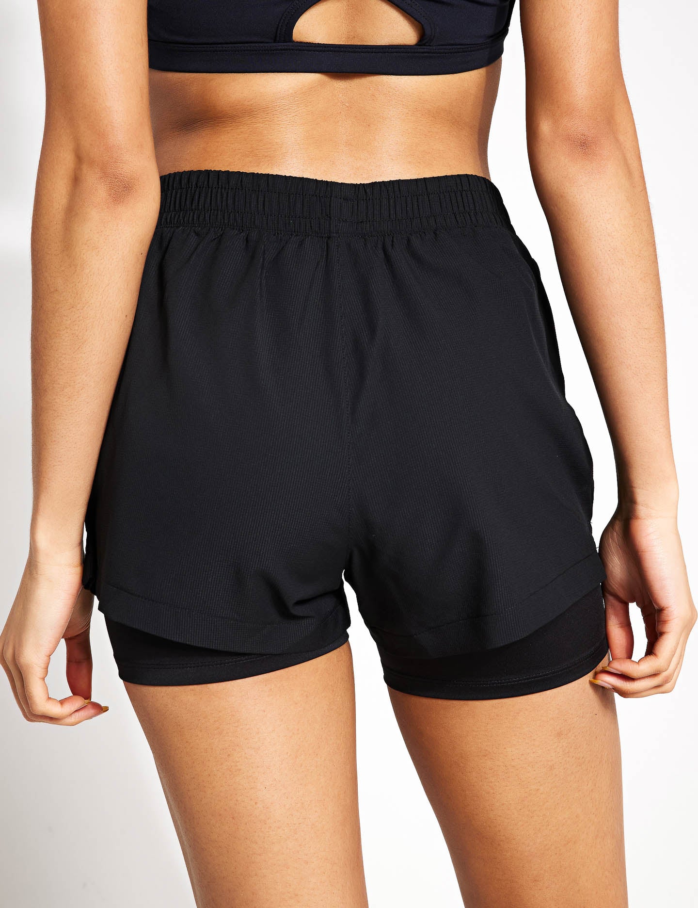 Layered Stormwear Shorts for Men - Waterproof & Breathable Outdoor Active Shorts in Black - Perfect for Hiking, Running, and Adventure Travel