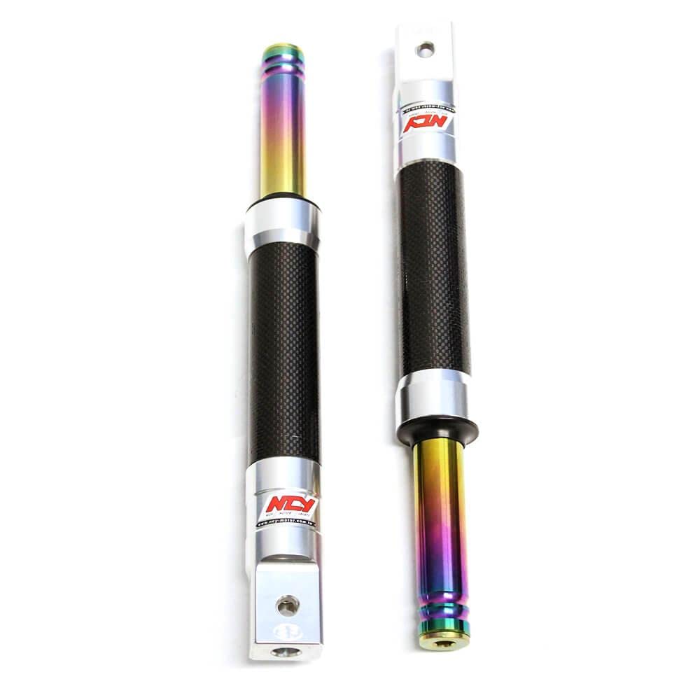 High-Performance Carbon Fiber Front Forks (Drum Type) for Honda Ruckus - Perfect for Urban Commuting & Custom Scooter Builds