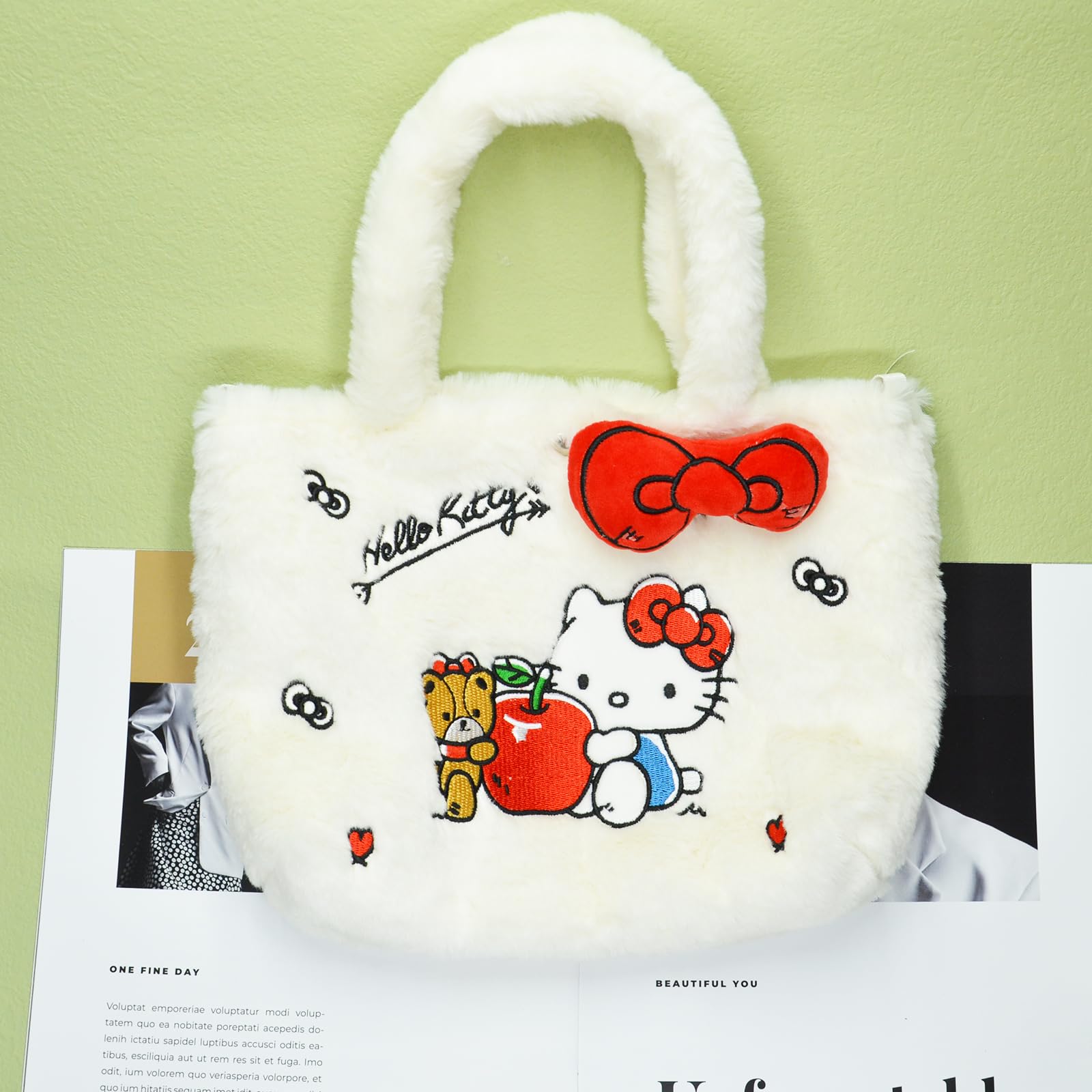Adorable Kitty Cat Plush Crossbody Bag for Women & Girls - Adjustable Shoulder Strap, Kawaii Handbag with Buckle, Wallet Purse & Coin Pouch | Perfect for School, Travel, Shopping & Everyday Use