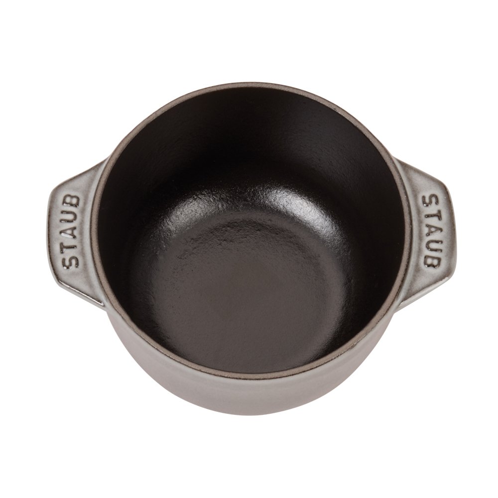 Staub 0.75-qt Cast Iron French Oven - Graphite Grey, Premium Cookware Made in France | Perfect for Baking, Braising & Serving Dishes
