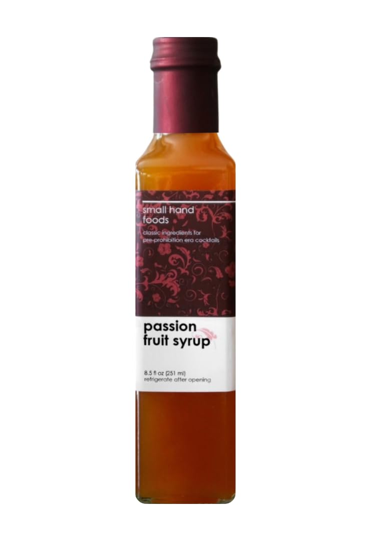 Small Hand Foods Passion Fruit Syrup - 8.5 oz Bottle | 100% Natural Fruit Flavoring for Cocktails, Mocktails, Desserts & Baking | Perfect for Home Bars, Cafes & Gift Giving