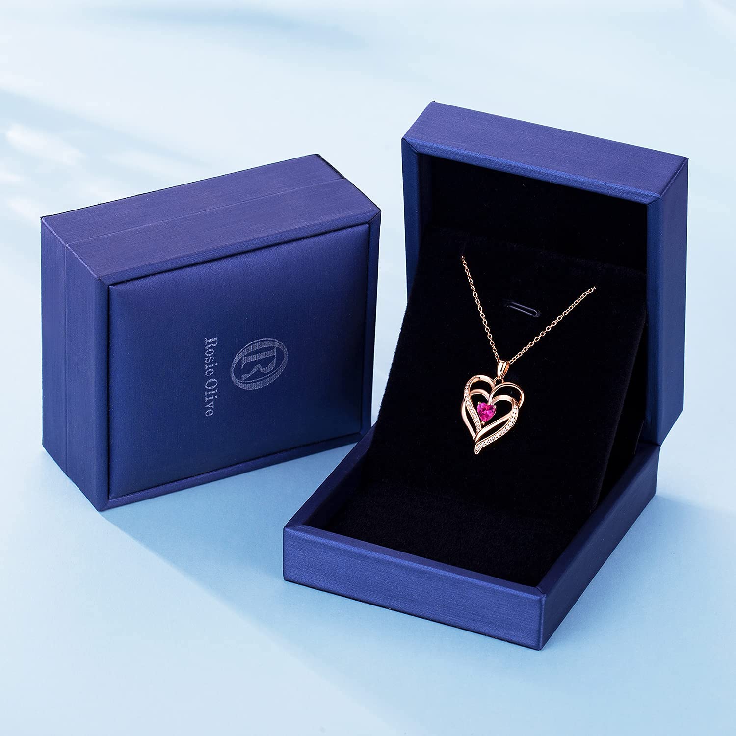 925 Sterling Silver Birthstone Necklace for Women - Heart Pendant Jewelry for Mom, Grandma, Sister & Best Friends | Perfect Graduation, Anniversary & Birthday Gift | Elegant Everyday Wear & Special Occasions
