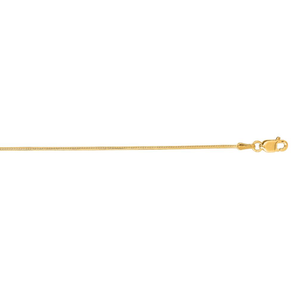 14K Gold 0.9mm Round Snake Chain Necklace - Dainty & Elegant Jewelry for Women, Perfect for Layering, Gift Giving & Everyday Wear